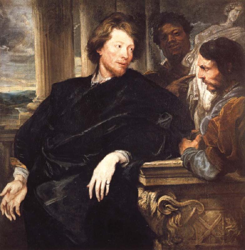  Portrait of GeorgeGage with Two Attendants